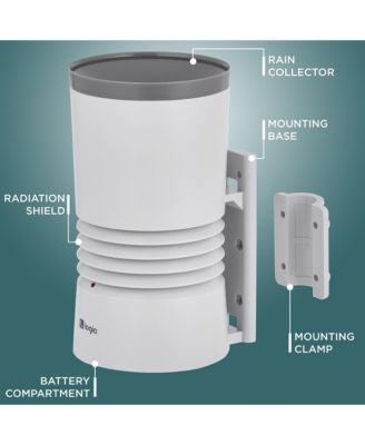 3-in-1 Rain Gauge Weather Station with Temperature & More