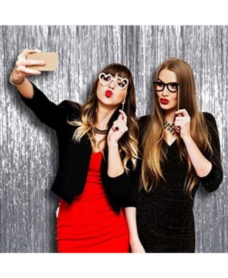 4-Pack Curtain Photo Booth Backdrop Streamers Party Decorations