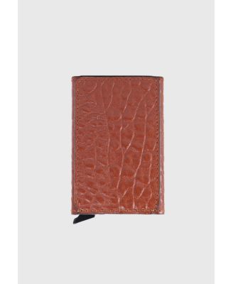 Men's Genuine Leather Elephant Pattern Card Holder