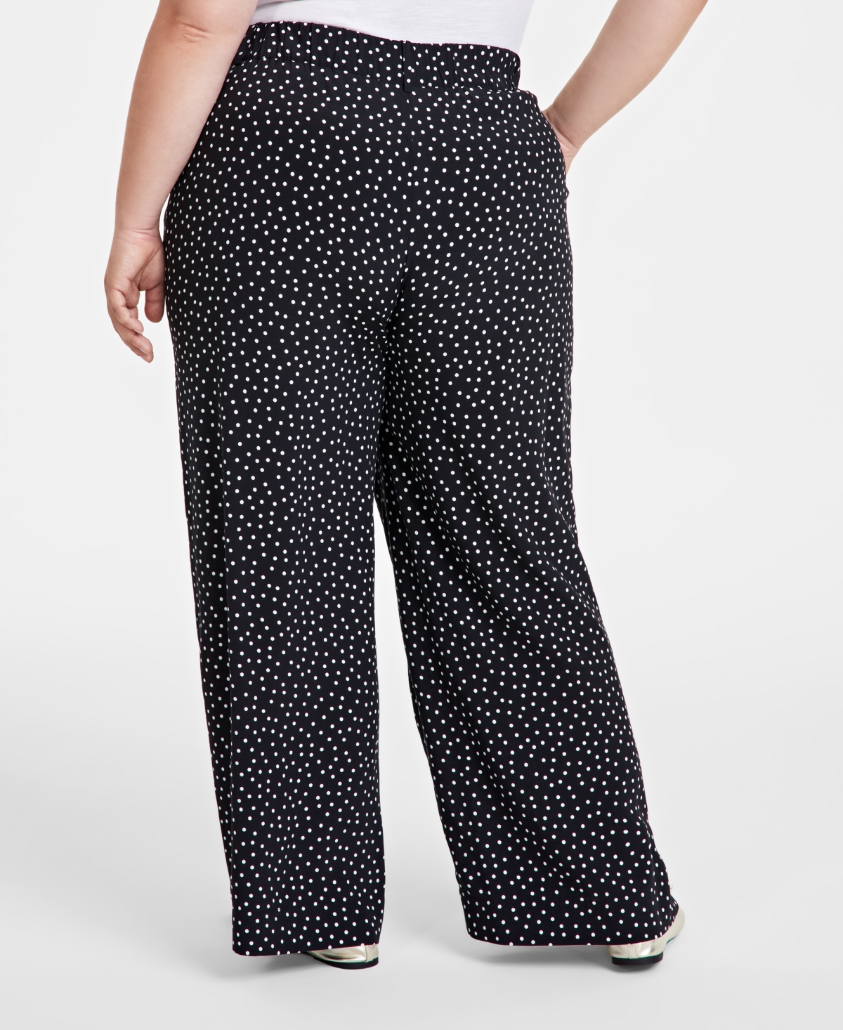 On 34th Trendy Plus Size Printed Wide-Leg Pants, Created for Macy's