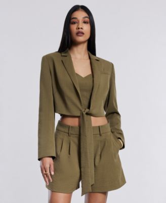 BCBG NEW YORK - Women's Cropped Wrap Jacket