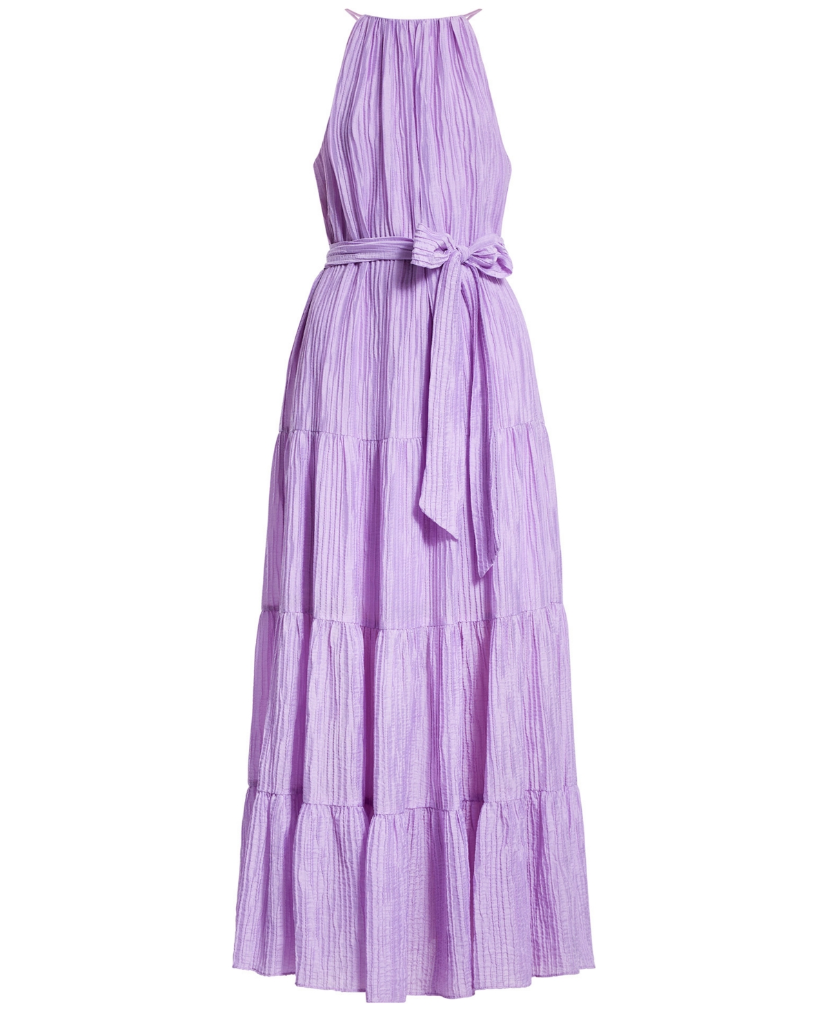 Bcbg New York Women's Plisse Halter Tiered Maxi Dress