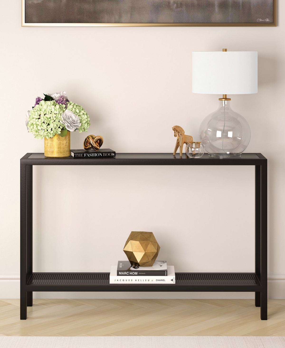 Hudson & Canal Laelia Table Lamp In Clear Glass,brass