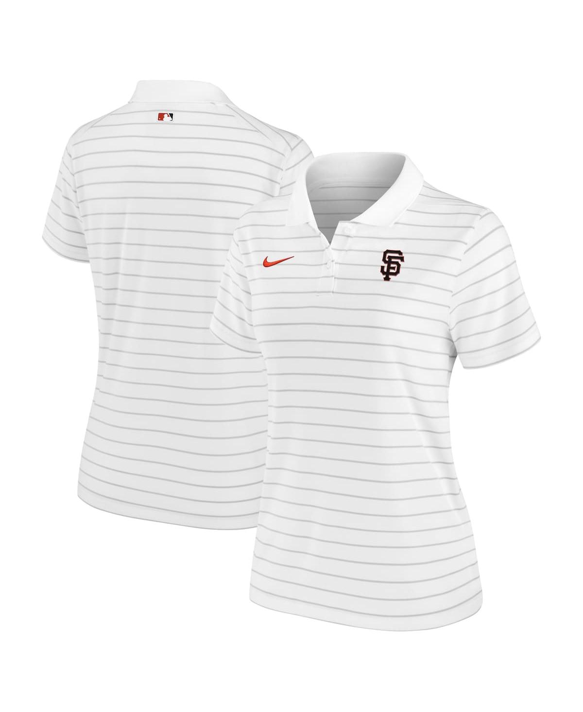 Nike Women's White San Francisco Giants Authentic Collection Victory Performance Polo Shirt In White,gray