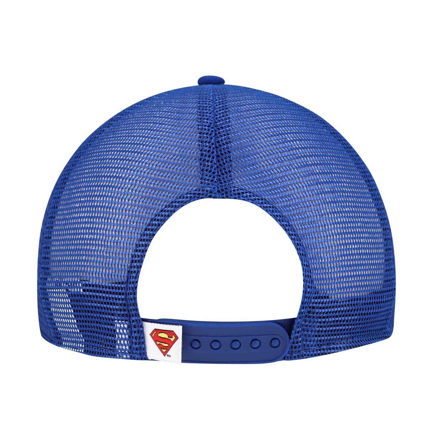 Мужская кепка New Era Blue Superman 9FIFTY Snapback Trucker Hat — фото 2