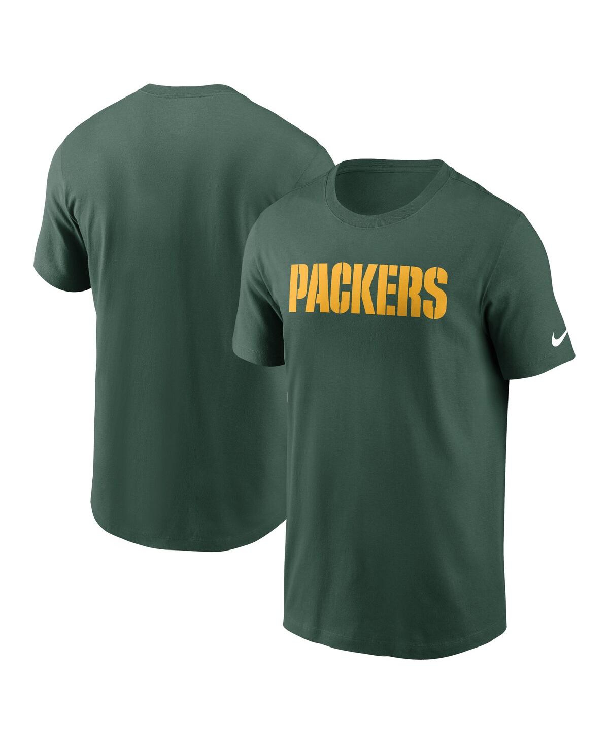 Nike Green Green Bay Packers Legend Wordmark Performance T-shirt In Green
