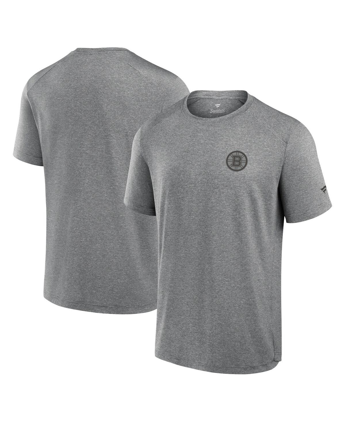 Fanatics Signature Men's Gray Boston Bruins Front Office Tech T-shirt