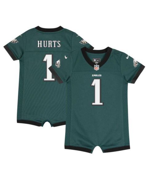 Комбинезон Nike Jalen Hurts Midnight Philadelphia Eagles Game Romper Jersey для малышей, цвет: Зелёный / Белый