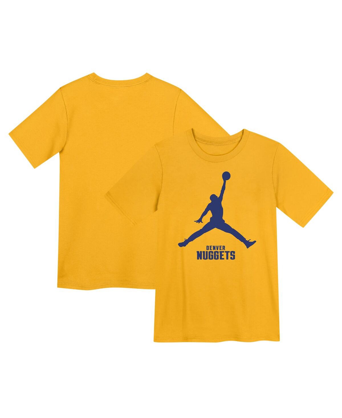 Preschool Gold Denver Nuggets Essential Jumpman T-Shirt - Gold
