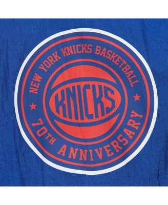 Mitchell Ness Men's New York Knicks Big Tall Hardwood Classics Team OG 2.0 Anorak Hoodie Quarter-Zip Windbreaker Jacket