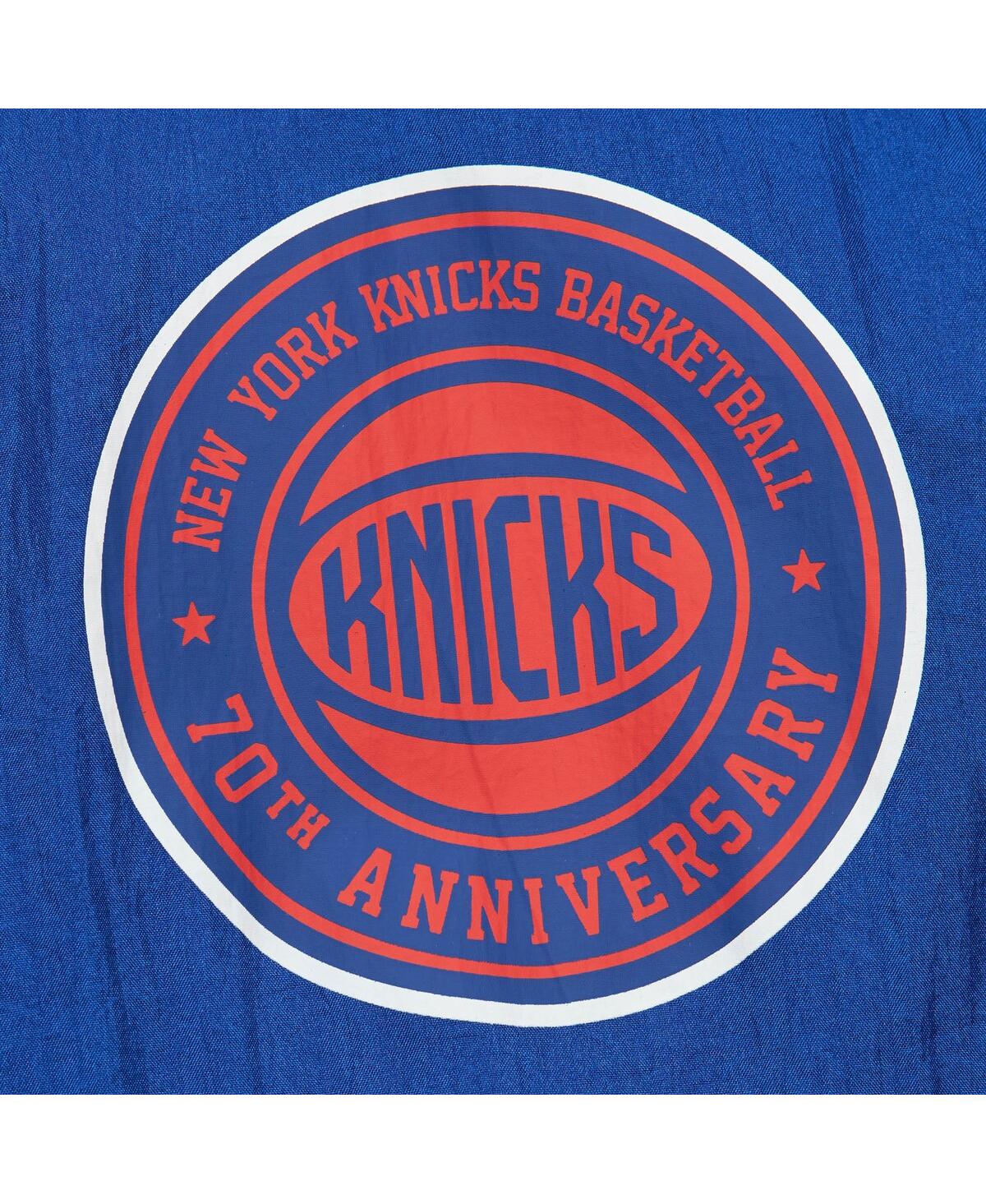 Mitchell & Ness Mitchell Ness Men's New York Knicks Big Tall Hardwood Classics Team Og 2.0 Anorak Hoodie Quarter-zip In Blue