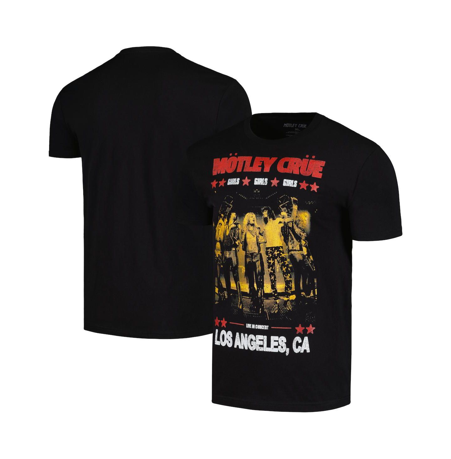Мужская футболка Global Merch Black Motley Crue Girls Girls Girls Live Poster — фото 1