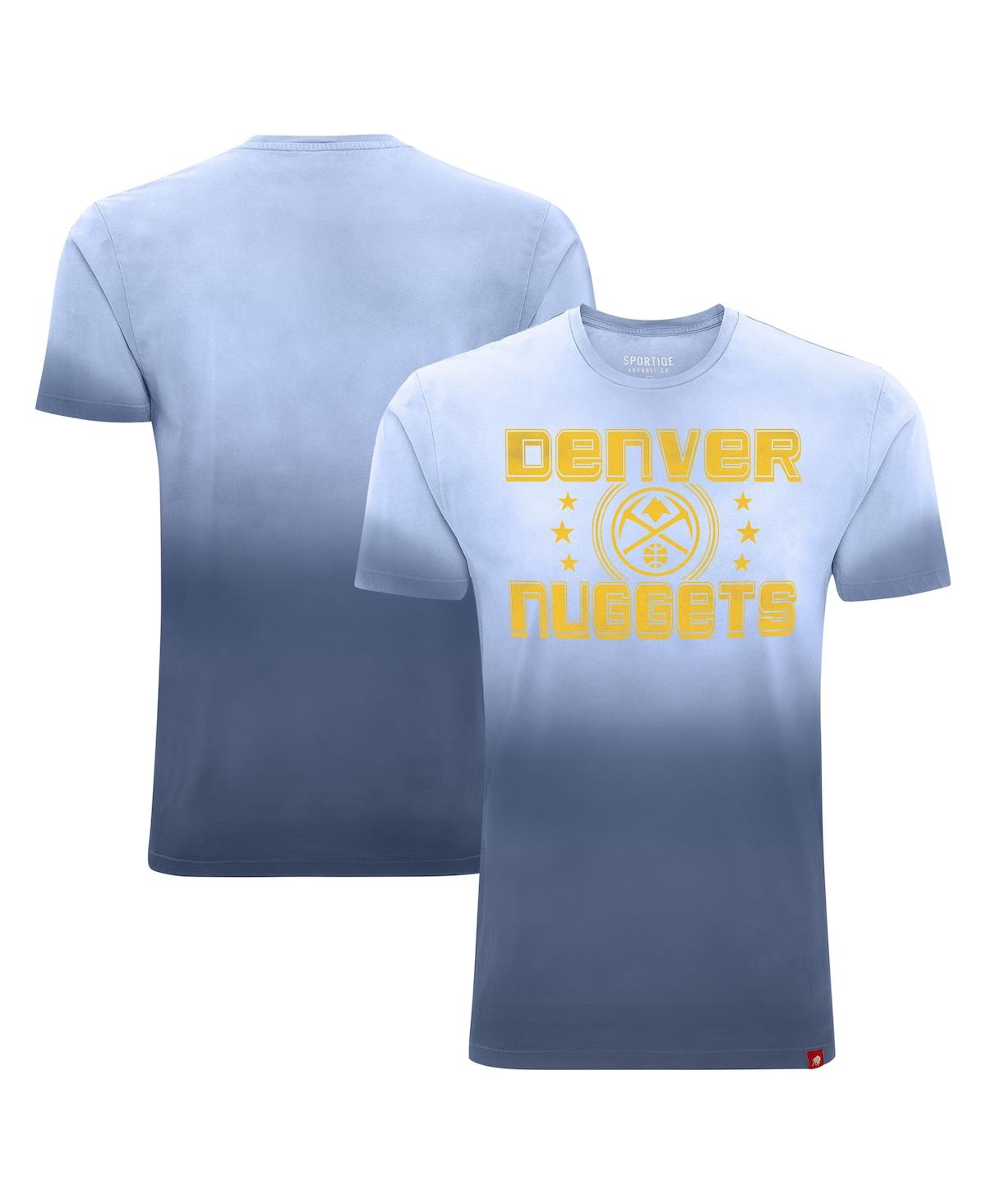Men's and Women's Blue Denver Nuggets Bingham Sun-Fade T-Shirt - Blue