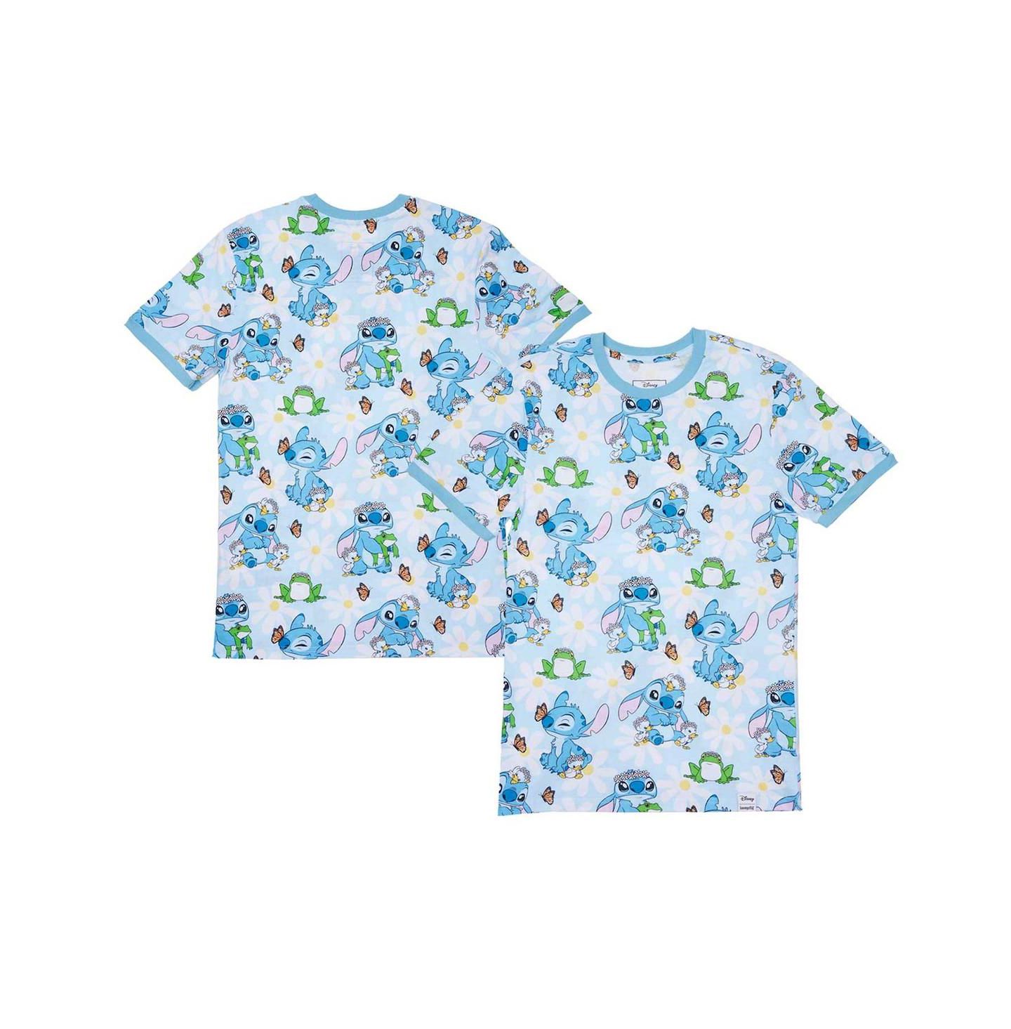Футболка Loungefly Light Lilo and Stitch Springtime Daisy Allover Print — фото 1