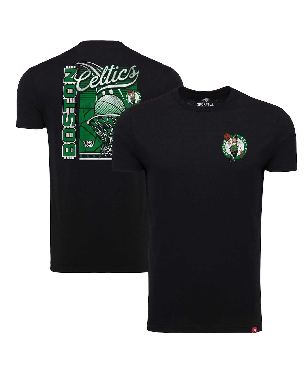 Sportiqe Men's Black Boston Celtics Comfy Tri-blend T-shirt
