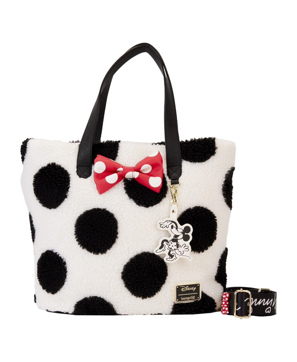 Loungefly Mickey Friends Minnie Mouse Rocks The Dots Sherpa Tote Bag In No Color