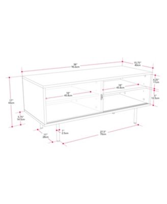 TV Stand with Glass Doors for TVs up to 55"