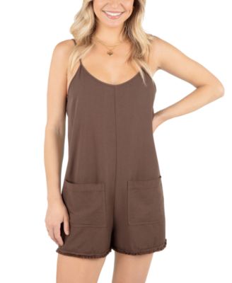 Hurley - Juniors' Josie Sleeveless Fringed Romper