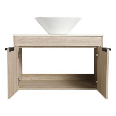 Streamdale 30" Modern Design Float Bathroom Vanity With Ceramic Basin Set