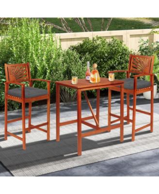 4 Pack 17.5 x 17 Inch U-Shaped Chair Pads with Polyester Cover-Grey