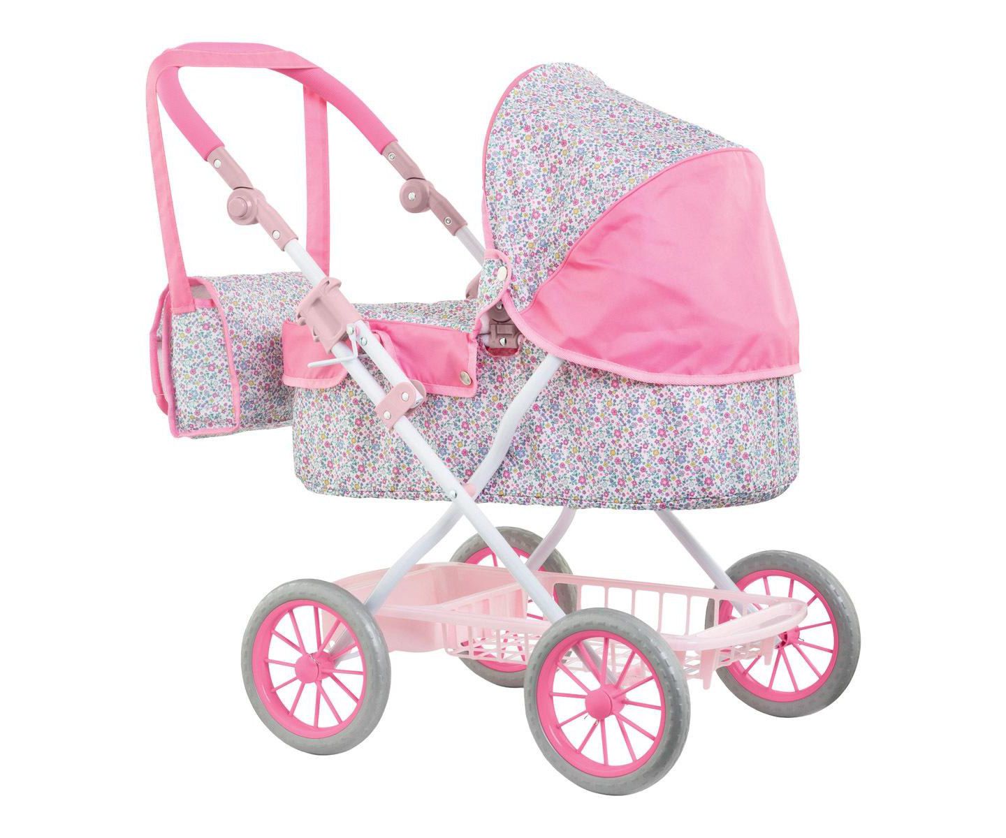 Детская кукла Corolle Mon Grand Poupon Adjustable-Handle Foldable Baby Doll Carriage (Fits Dolls 14"-20"), Ages 3+ — фото 4