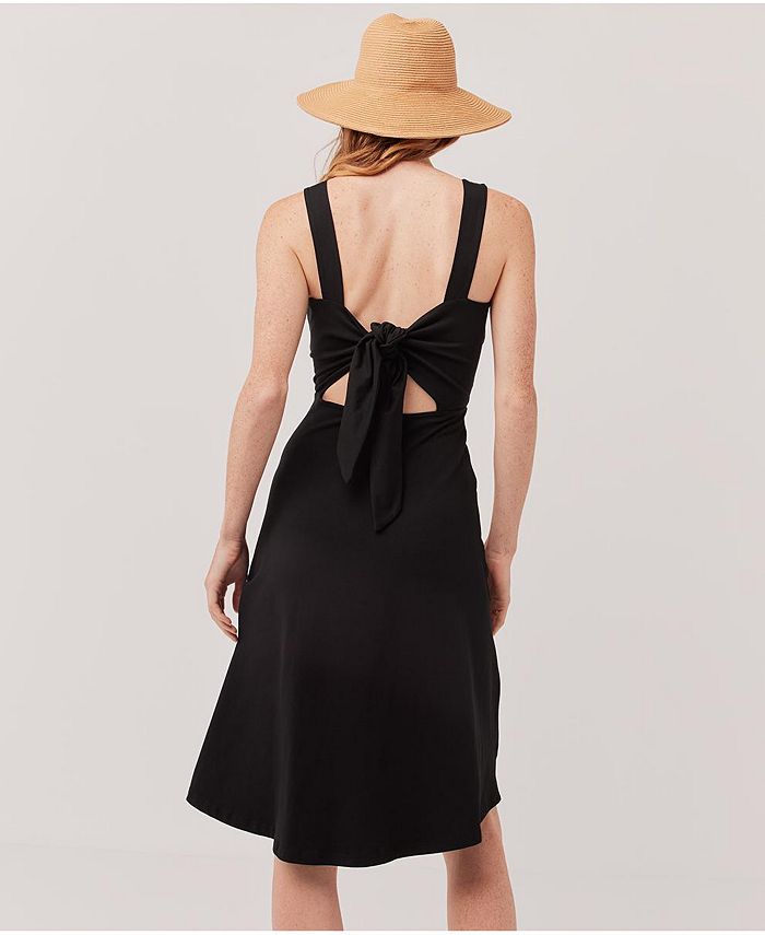 Pact Plus Size Cotton Fit & Flare Tie-Back Dress - Macy's