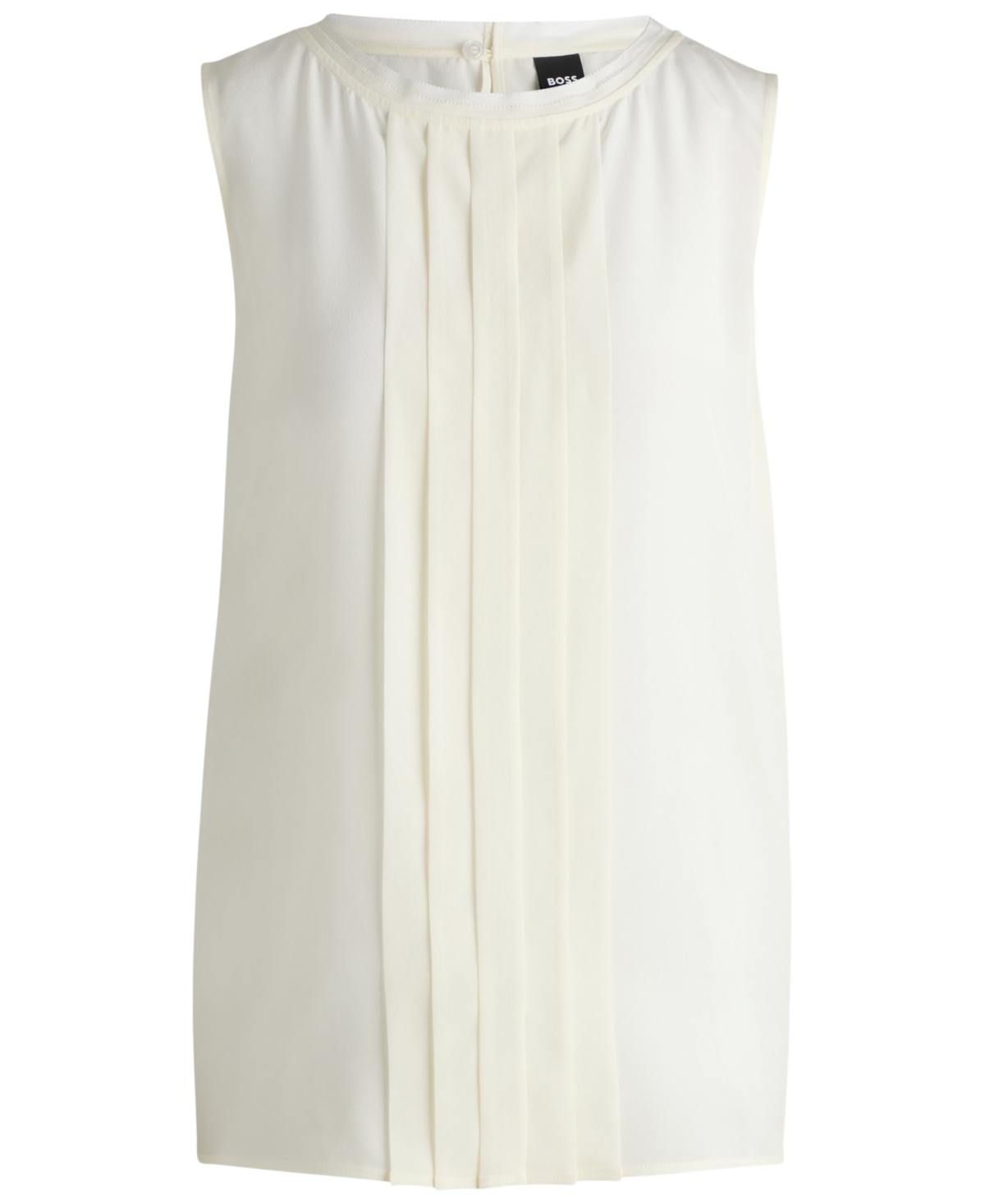 Hugo Boss Boss By  Women's Pleat-front Sleeveless Blouse In Bright Red