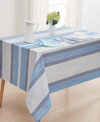 Breakers Stripe Water-Resistant Indoor and Outdoor Tablecloth, 60" x 84" Rectangle