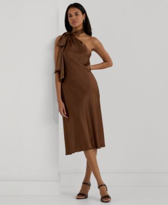 Lauren Ralph Lauren Women's Asymmetric Satin Dress - Macy's