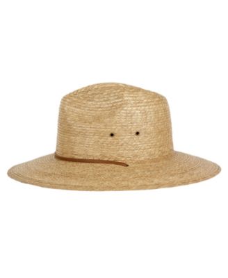 Palm Braid Wide Brim Panama Fedora Sun Hat with Chin Cord