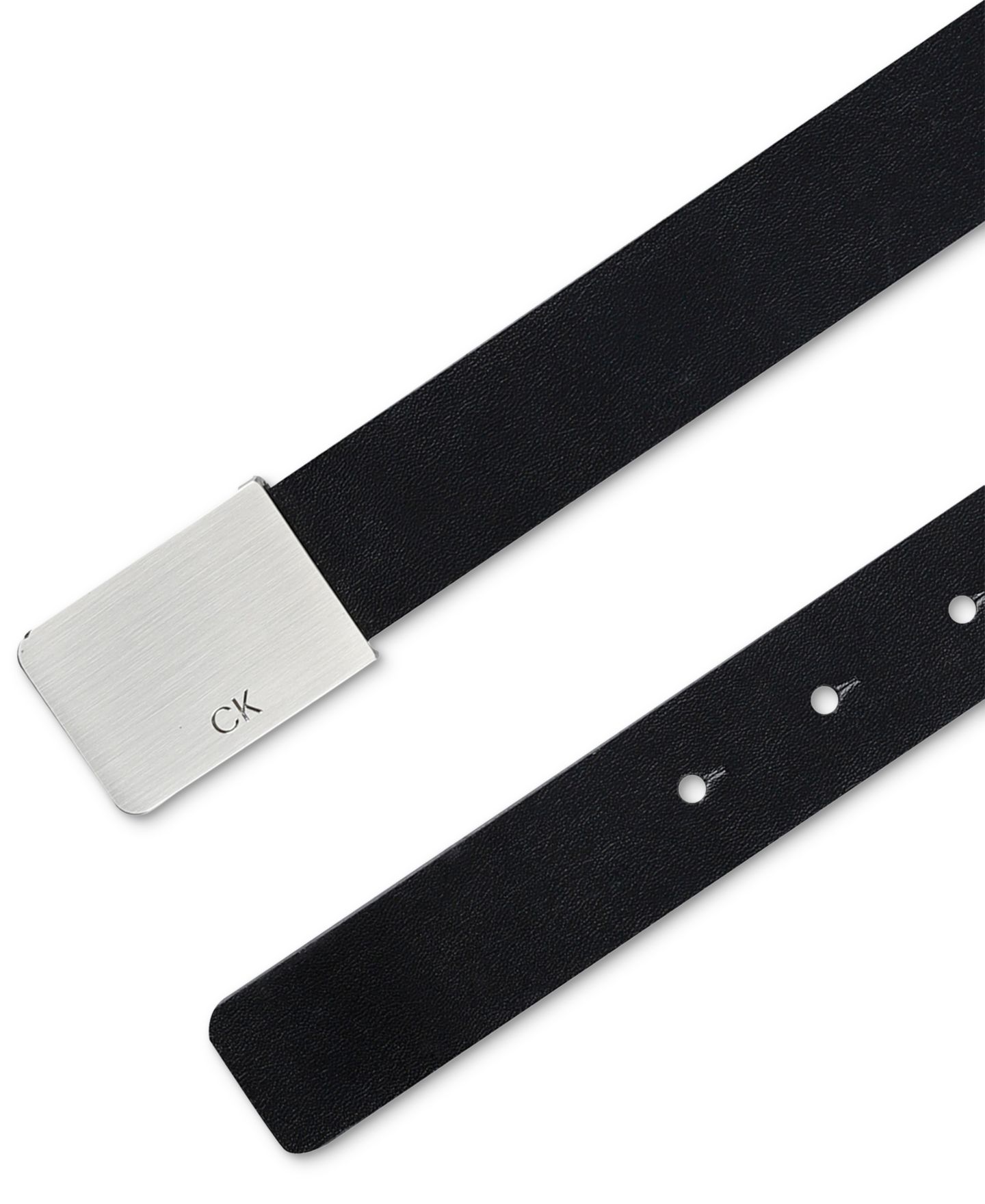 Мужской ремень Calvin Klein Logo Plaque Belt, цвет: Чёрный — фото 3