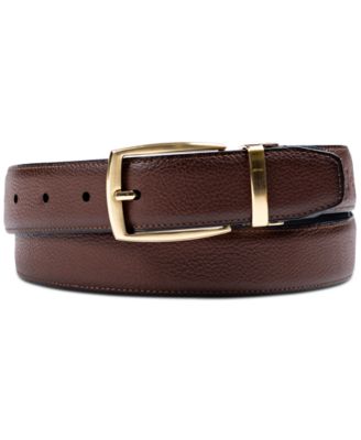 Men's Reversible Pebble Belt, Created for Macy's