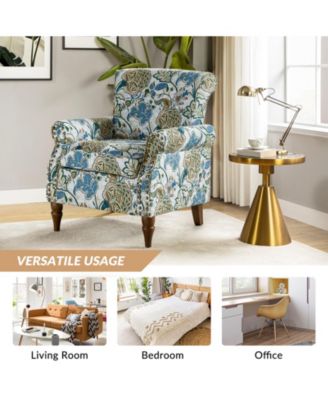 Avelina Wooden Armchair with Nailhead Trim