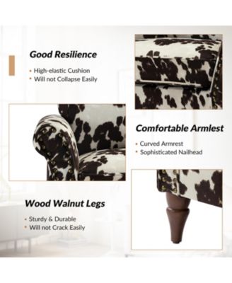 Avelina Wooden Armchair with Nailhead Trim