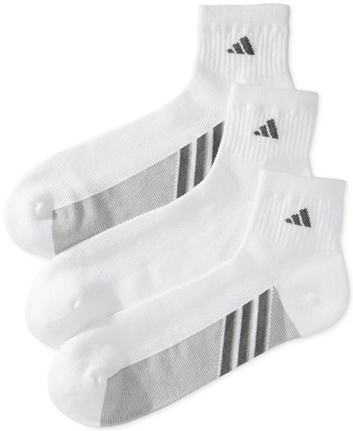 adidas Men's Climacool Superlite 3-Pack Quarter Socks & Reviews - Socks ...