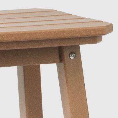 5-Piece HDPE Outdoor Patio Dining Bar Bistro Table Set with Bar Stools