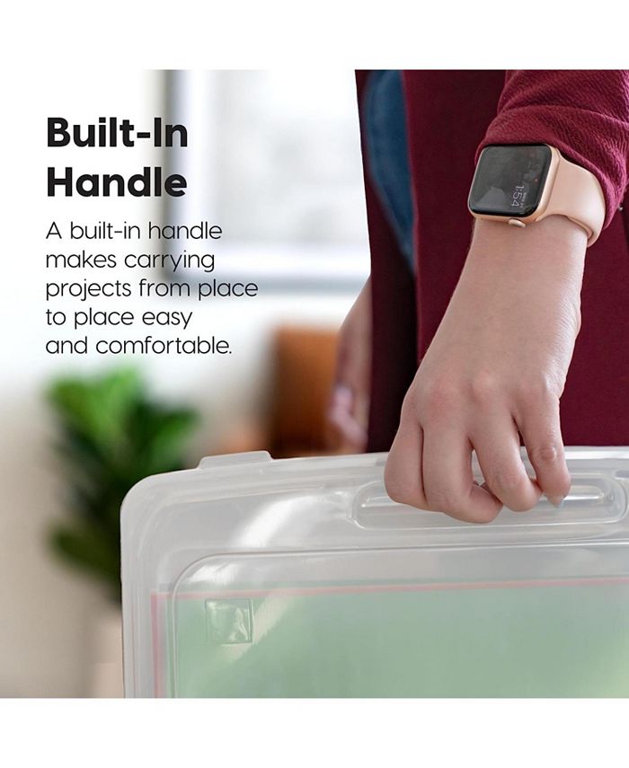 IRIS 6 Pack 8.5 x 11 Portable Project Case Container with Snap-Tight Latch, Clear - ONE SIZE