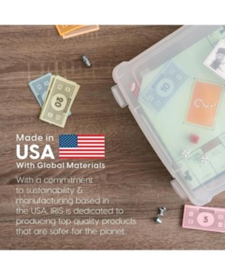 6 Pack 8.5" x 11" Portable Project Case Container with Snap-Tight Latch, Clear