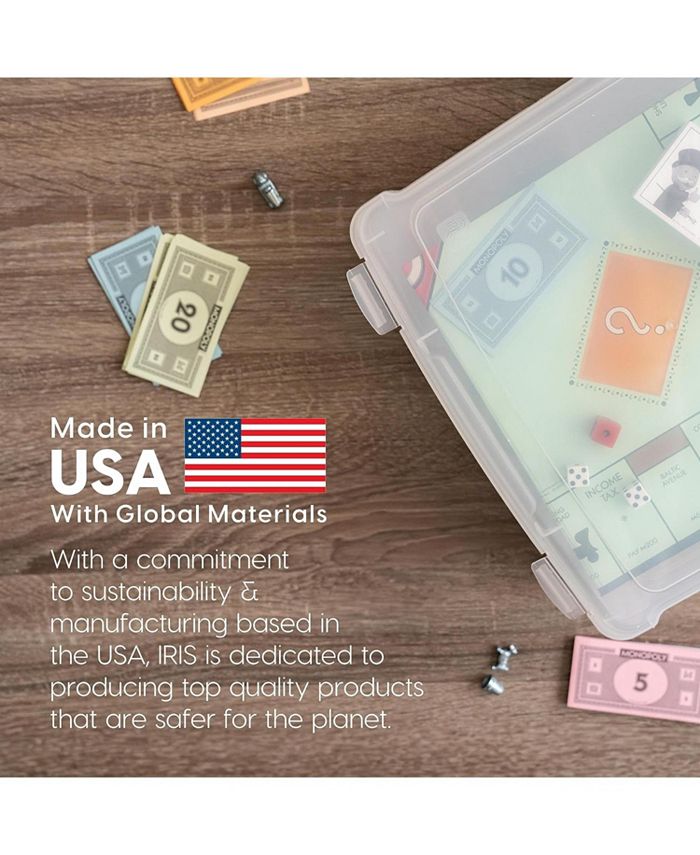 IRIS 6 Pack 8.5 x 11 Portable Project Case Container with Snap-Tight Latch, Clear - ONE SIZE