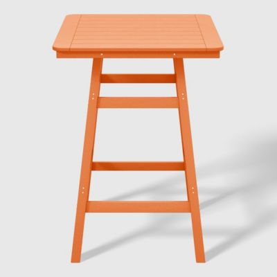 5-Piece HDPE Outdoor Patio Dining Bar Bistro Table Set with Bar Stools