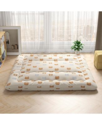 Foldable Futon Mattress with Washable Cover and Carry Bag for Camping