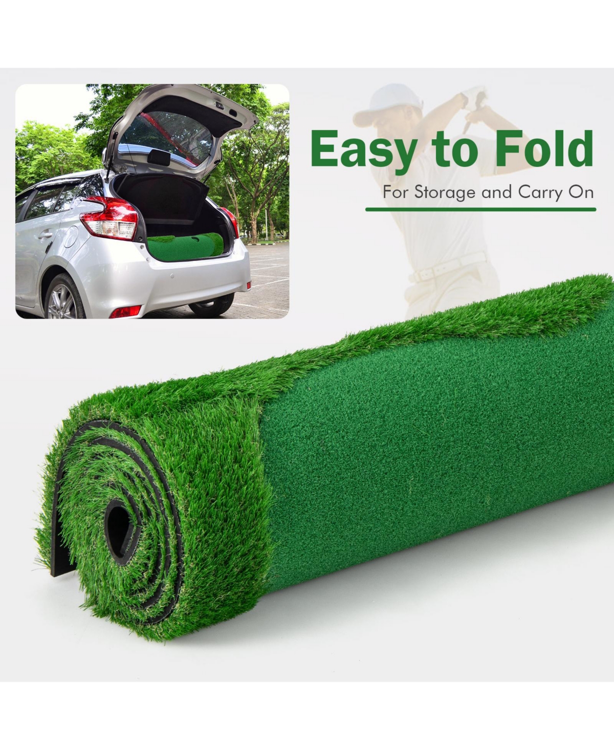 Slickblue Golf Puttingwith Realistic Artificial Grass Turf - Green