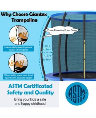 8 Feet ASTM Approved Recreational Trampoline with Ladder