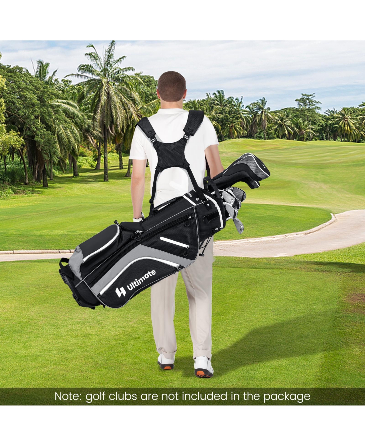 Slickblue Lightweight Golf Stand Bag with 14 Way Top Dividers and 6 Pockets