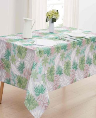 Cove Palm Water-Resistant Indoor and Outdoor Tablecloth, 60" x 84" Rectangle