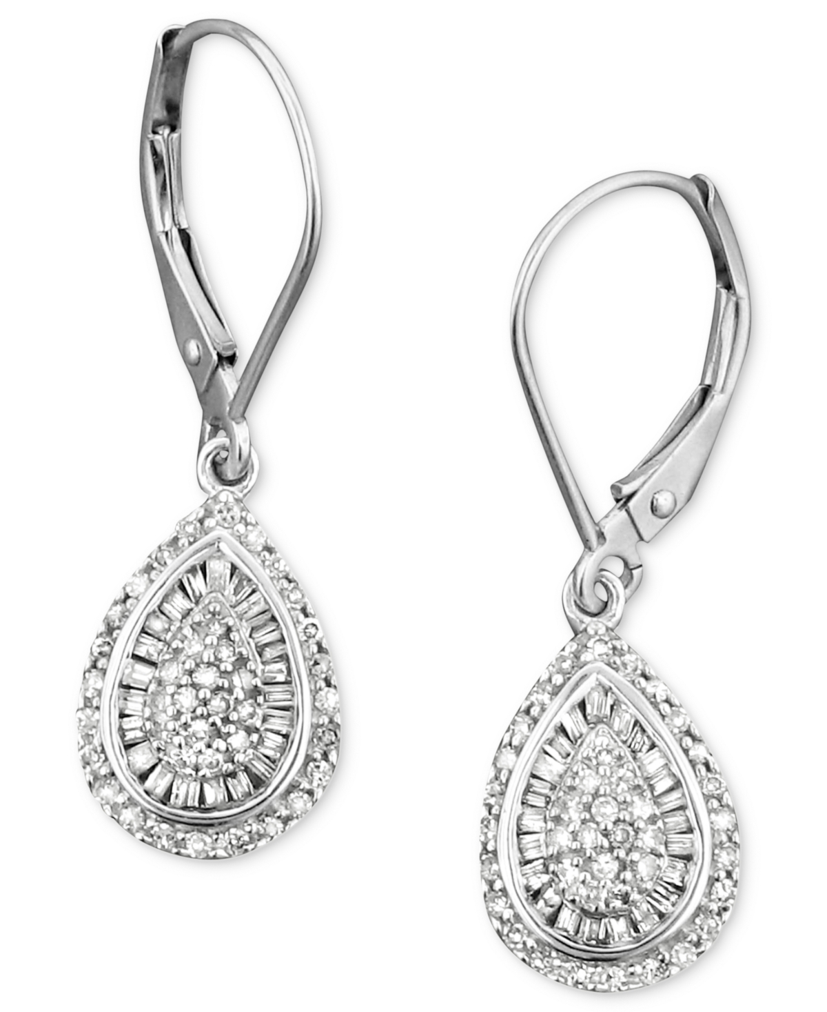 Diamond Teardrop Earrings (1/2 ct. t.w.) in 14k White, Yellow or Rose Gold, Created for Macy's - Yellow Gold