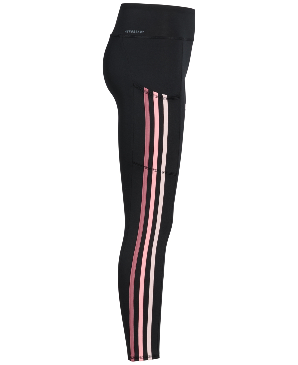 adidas Big Girls Aeroready 3-Stripe Cellphone Pocket Leggings - Multi