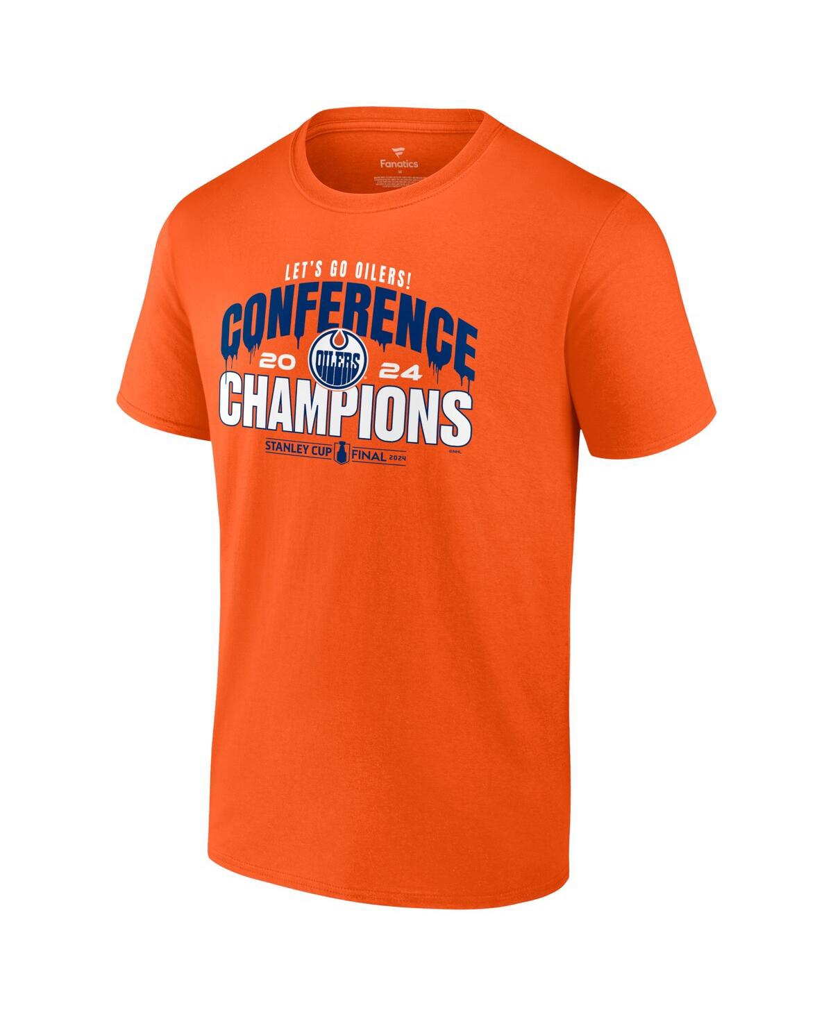Fanatics Men'sEdmonton Oilers 2024 Western Conference Champions Hometown T-Shirt - Orange