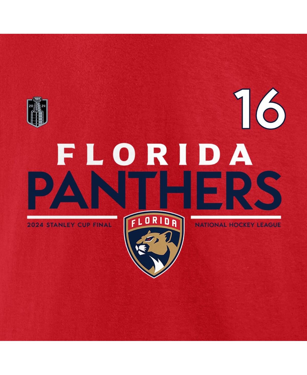 Fanatics Men's Aleksander BarkovFlorida Panthers 2024 Stanley Cup Final Authentic Pro Name Number T-Shirt - Red