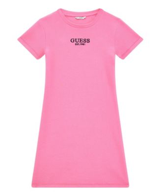 guess jersey dress Guess Girls Striped Jersey Dress in Navy 2 Yrs